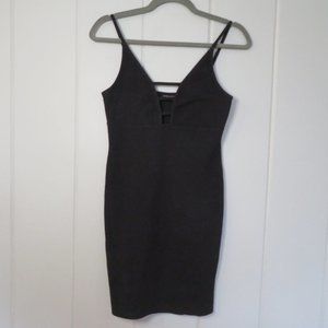 TopShop - Black Bodycon Ribbed Dress Size 6